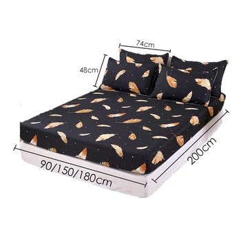 Junejour | 1 Чаршаф или 1 Калъфка Queen Size Бохемска Fitted Sheet with Еластични Single/King Size Bed Set Sheets
